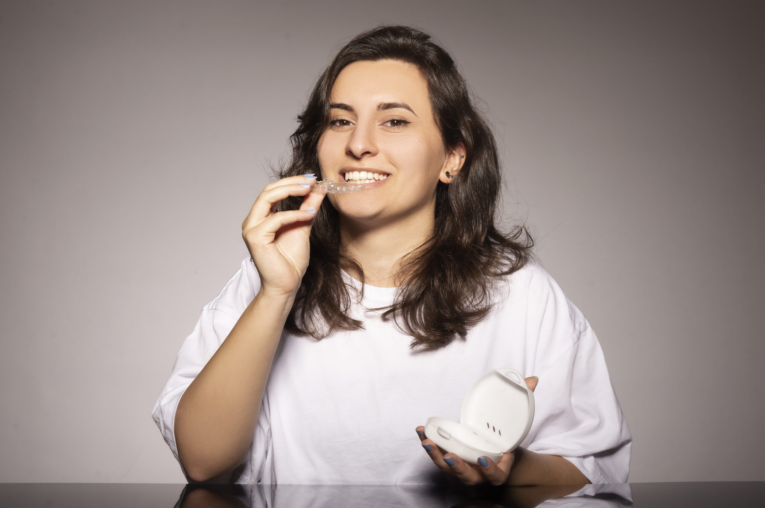 Person smiling after treatment